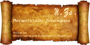 Mermelstein Zsuzsanna névjegykártya